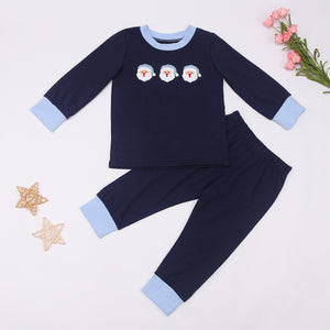 Navy Santa Pant Set