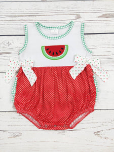 Watermelon Appliqué Romper