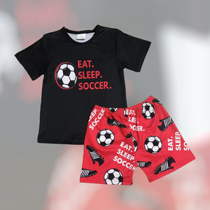 Eat Sleep Soccer Short Set