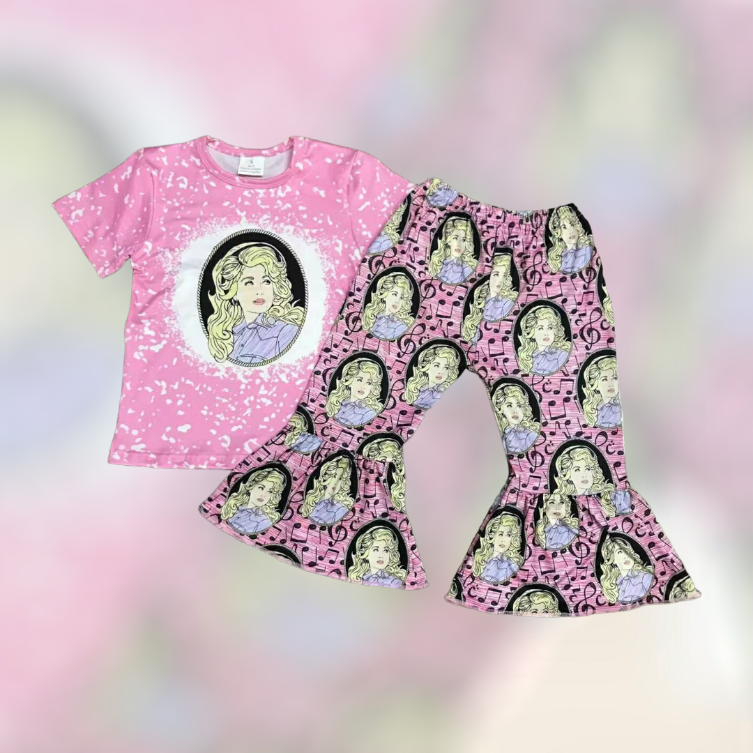 Dolly Pink Bell Pant Set