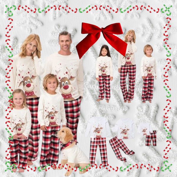 Christmas Reindeer Family Matching Pajamas
