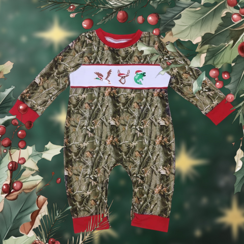 Camo Christmas Romper