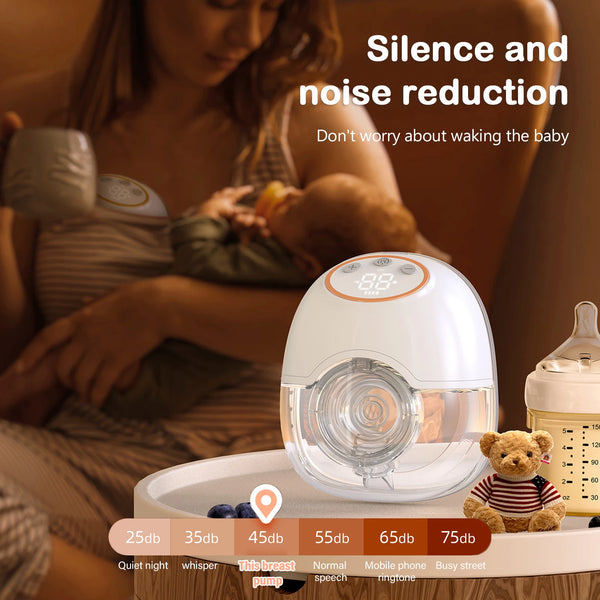 Wearable Breast Pump 12 Level of Suction Low Weight and Low Noise Hands Free Electric Breast Pump Milk Collector BPA-free