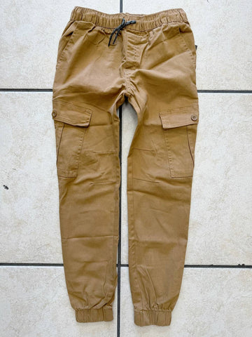 Boy's Pull-On Twill Cargo Jogger Pants(Khaki)