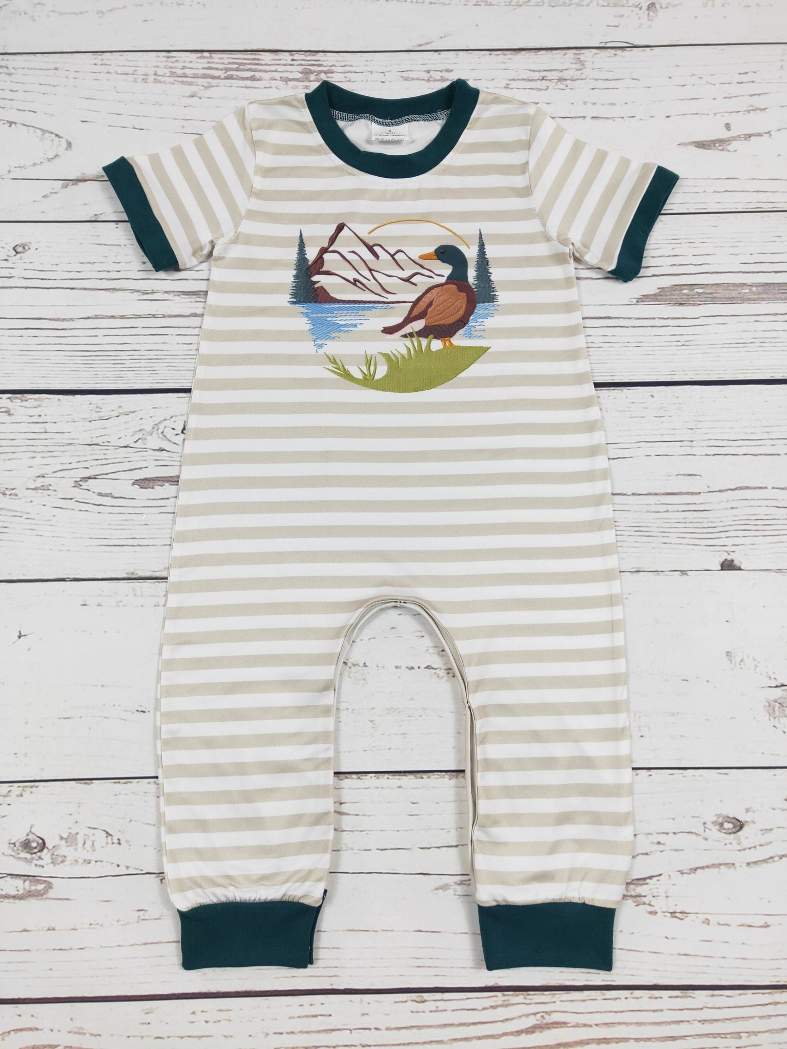 Duck Stripe Romper