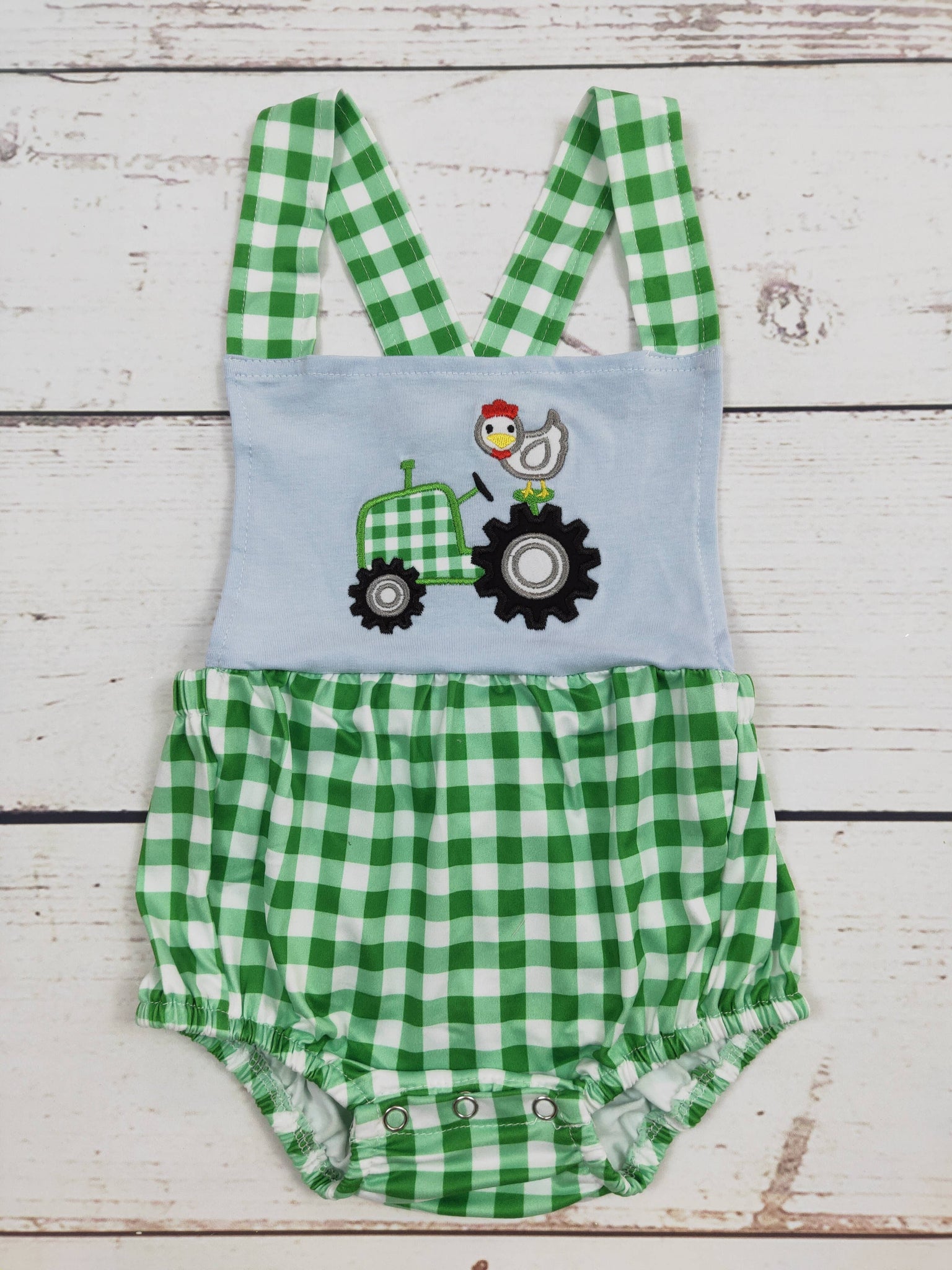 Chicken Tractor Appliqué Bubble