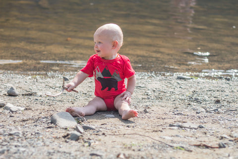 Black Bear Baby Bodysuit