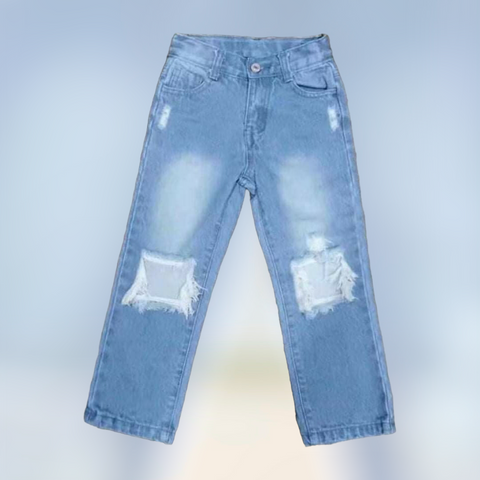 Denim Jeans Ripped Light Blue